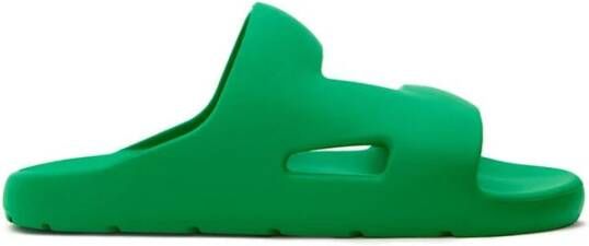 Bottega Veneta Groene Rubber Slipper Sandalen