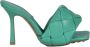 Bottega Veneta Turquoise Leren Mule Sandalen Green Dames - Thumbnail 1