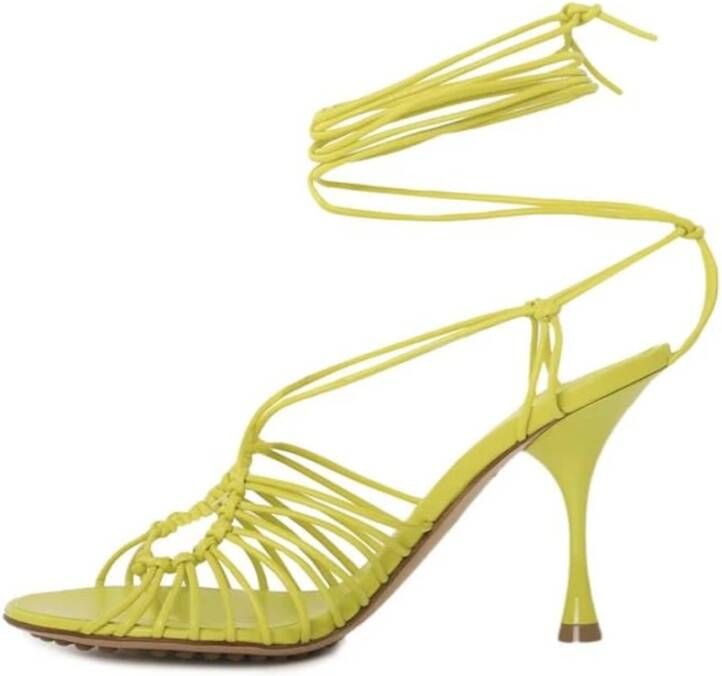 Bottega Veneta Hoge hak sandalen voor vrouwen Green Dames