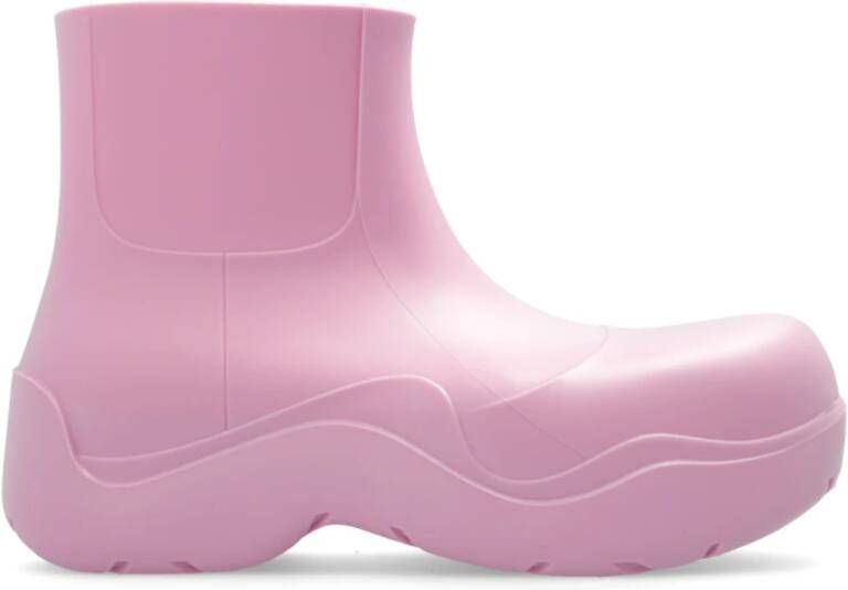 Bottega Veneta Korte regenlaarzen voor plassen Roze Dames - Foto 2