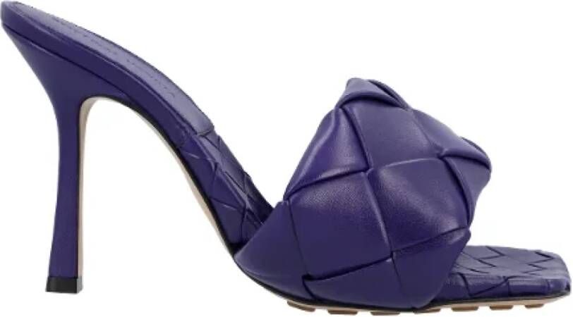 Bottega Veneta Leather heels Purple Dames
