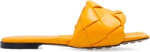 Bottega Veneta Leather Slides Oranje Dames