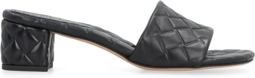 Bottega Veneta Leren Intrecciato Muiltjes met Blokhak