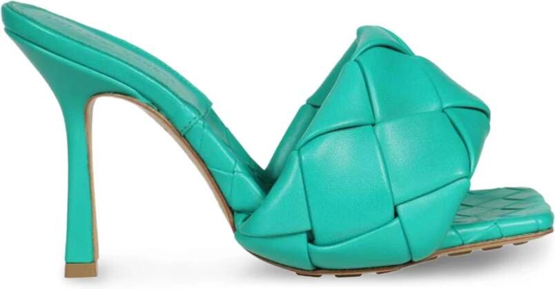 Bottega Veneta Leren Muiltjes met Intrecciato Motief