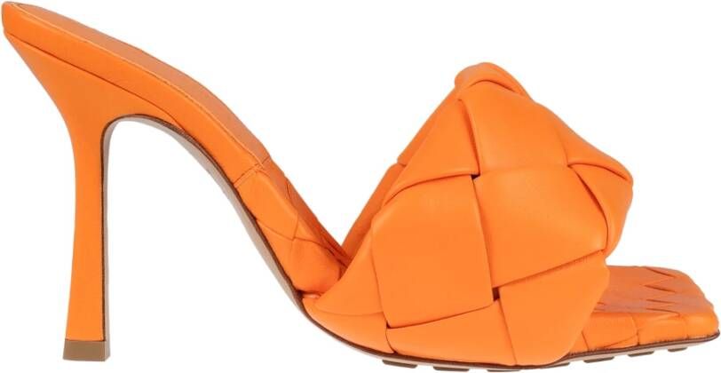 Bottega Veneta Leren sandalen voor warm weer Oranje Dames