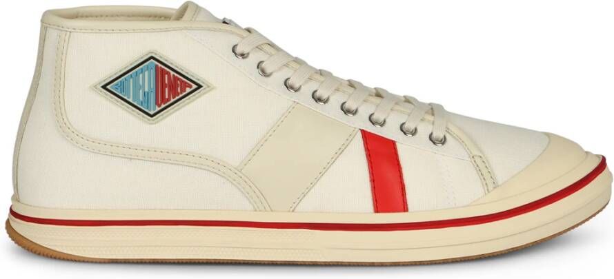 Bottega Veneta Mid-top leren sneakers met ronde neus