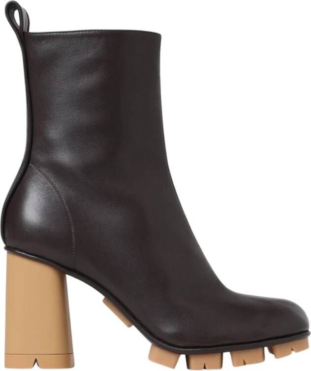 Bottega Veneta Minimalistische Leren Enkellaarzen