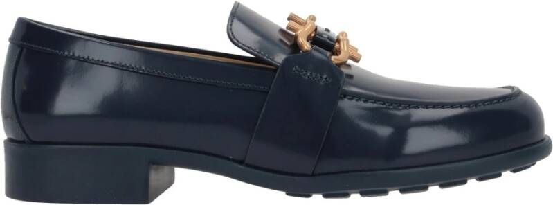 Bottega Veneta Leren Loafer Schoenen Gemaakt in Italië Blue Dames