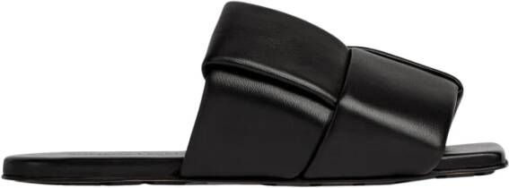 Bottega Veneta Mule Patch Zwarte Stijlvolle Schoenen