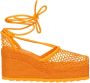 Bottega Veneta Oranje Mesh Sleehak Espadrilles - Thumbnail 1