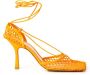 Bottega Veneta Oranje Mesh Stretch Stiletto Pumps - Thumbnail 1
