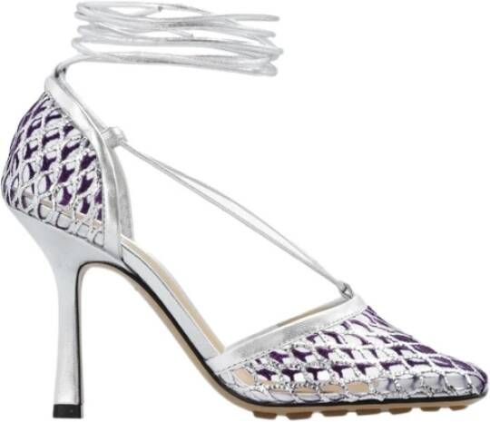 Bottega Veneta Paarse Zilveren Sandaal Stijl 5306