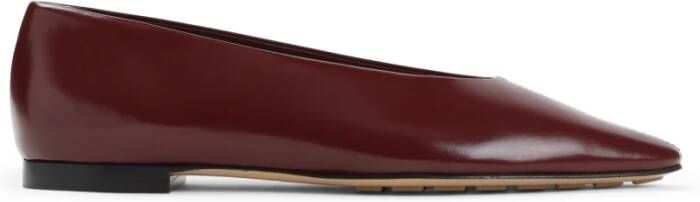 Bottega Veneta Rode Ballerinas Elegant Stijl Comfortabele Pasvorm