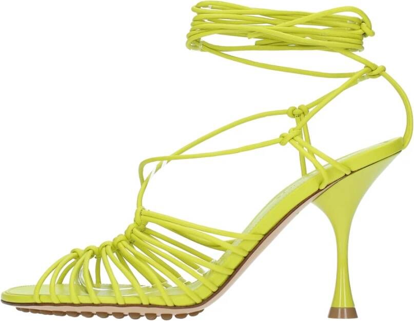 Bottega Veneta Hoge hak sandalen voor vrouwen Green Dames