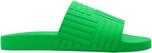 Bottega Veneta Slider rubber slides Groen Heren