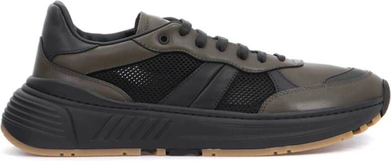 Bottega Veneta Mens Speedster Leather Sneakers Groen Heren