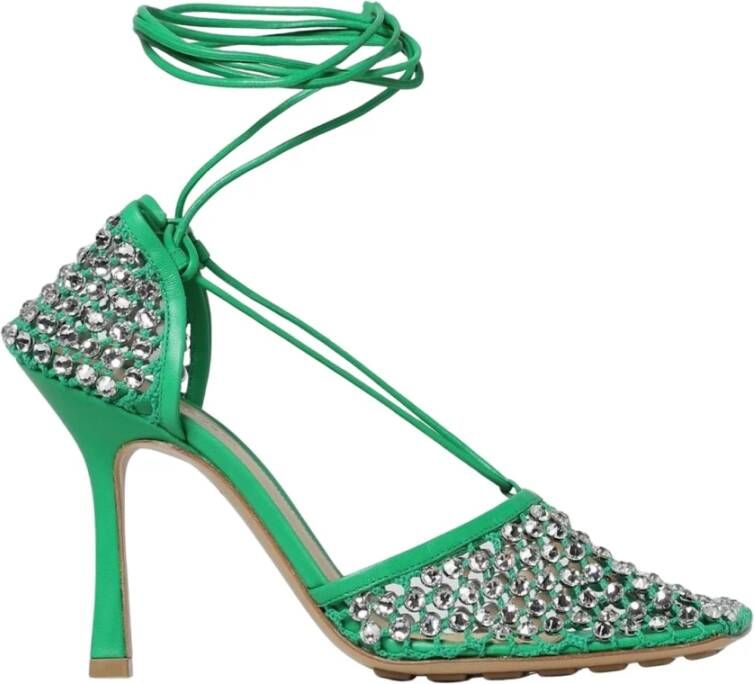 Bottega Veneta Sprankelende Veters Kristal Pumps