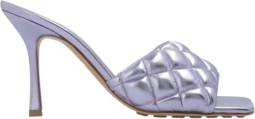 Bottega Veneta Stijlvolle Padded Mules Purple Dames