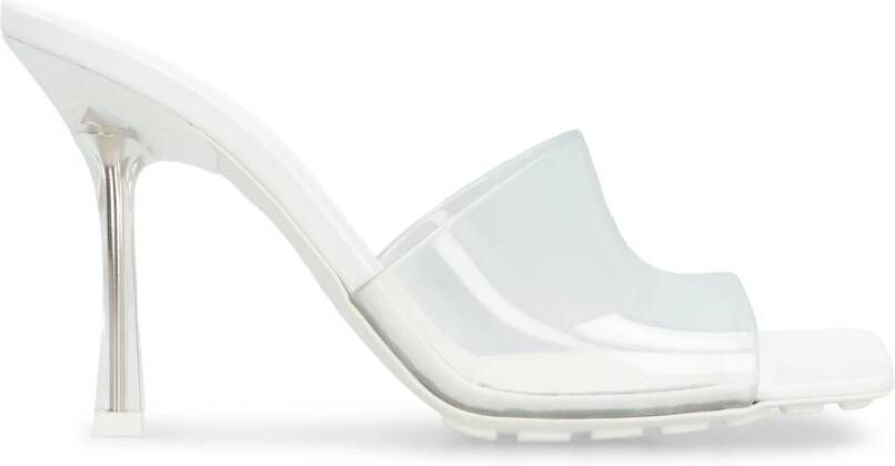 Bottega Veneta Stilettohak Rubberen Muiltjes met Logodetail