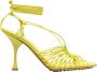 Bottega Veneta Stip gewikkeld sandalen Groen Dames - Thumbnail 1