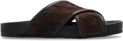 Bottega Veneta Tarik slides Brown Heren