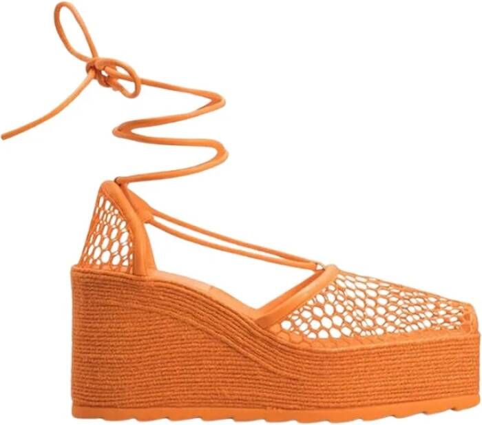 Bottega Veneta Vetersluiting Sleehak Espadrilles