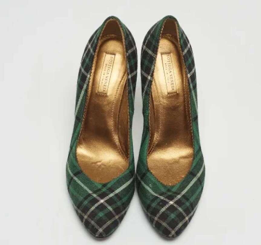 Bottega Veneta Vintage Pre-owned Canvas heels Green Dames