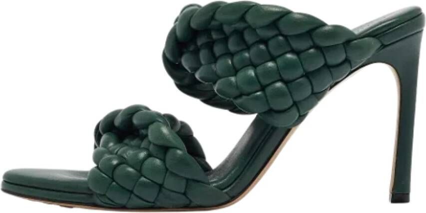 Bottega Veneta Vintage Pre-owned Fabric sandals Green Dames