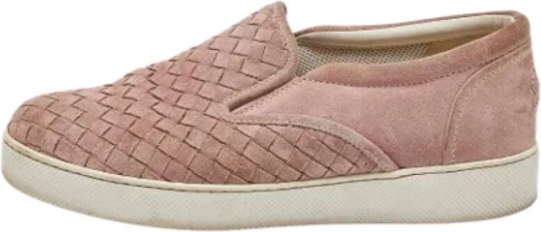 Bottega Veneta Vintage Pre-owned Fabric sneakers Pink Dames