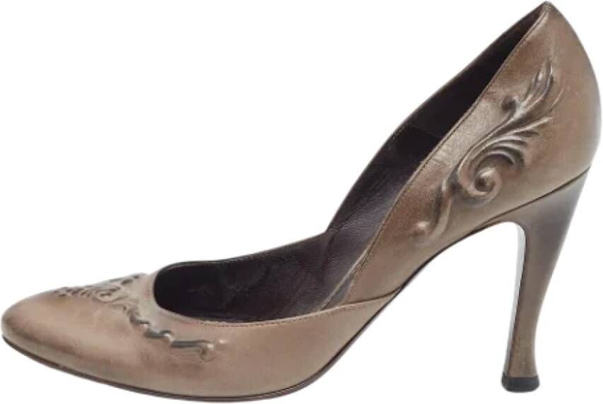 Bottega Veneta Vintage Pre-owned Leather heels Green Dames