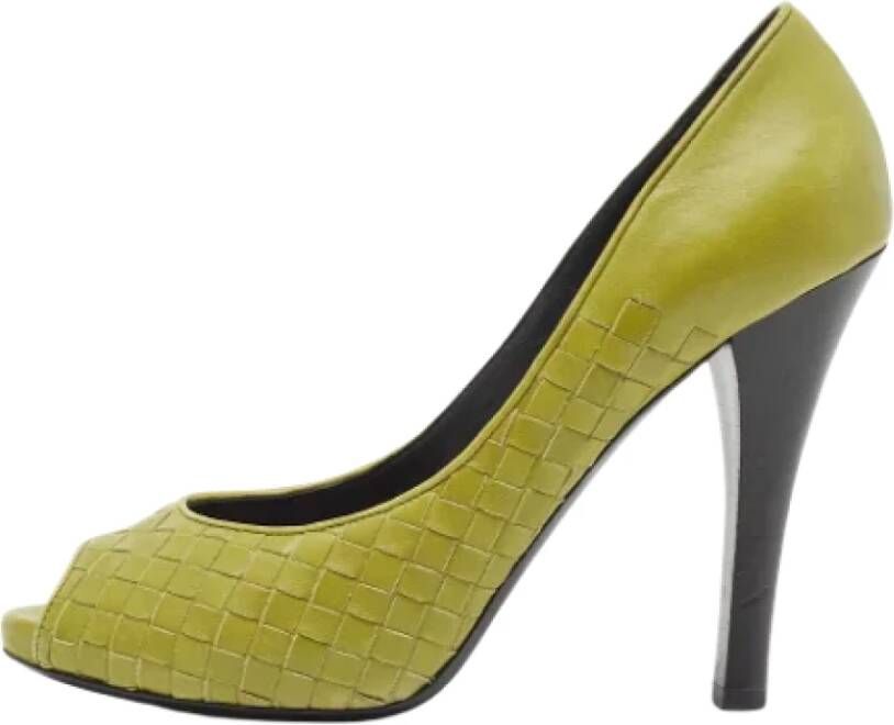 Bottega Veneta Vintage Pre-owned Leather heels Green Dames