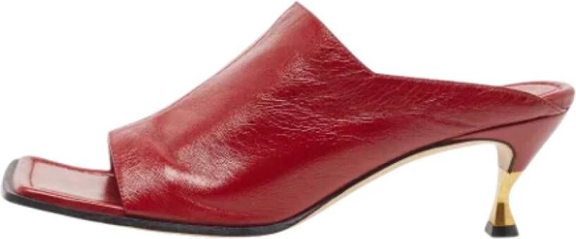 Bottega Veneta Vintage Pre-owned Leather mules Red Dames