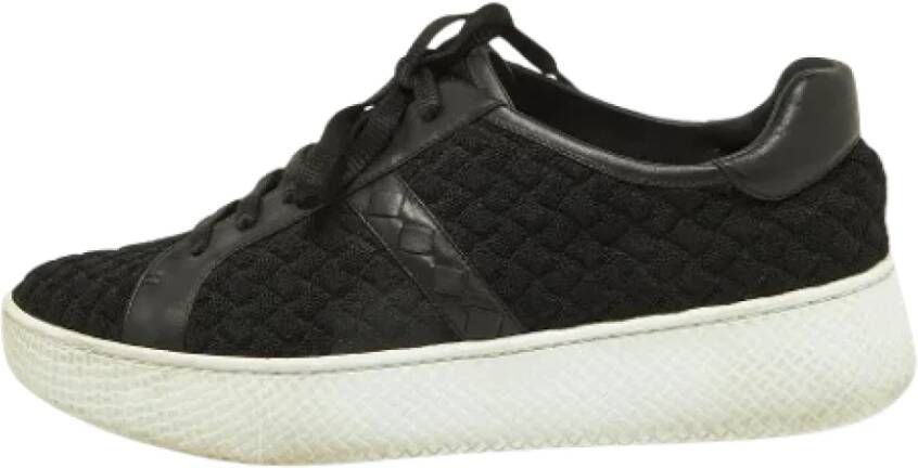 Bottega Veneta Vintage Pre-owned Leather sneakers Black Dames