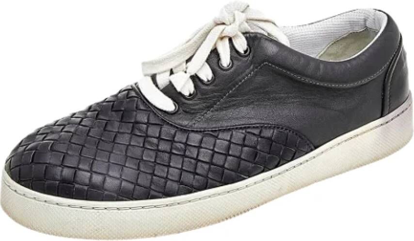 Bottega Veneta Vintage Pre-owned Leather sneakers Blue Dames