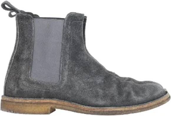 Bottega Veneta Vintage Pre-owned Suede boots Gray Dames
