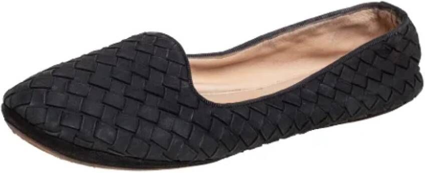 Bottega Veneta Vintage Pre-owned Suede flats Black Dames