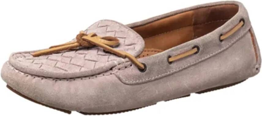 Bottega Veneta Vintage Pre-owned Suede flats Pink Dames