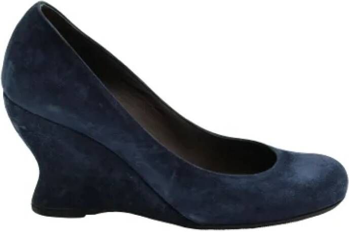 Bottega Veneta Vintage Pre-owned Suede heels Blue Dames