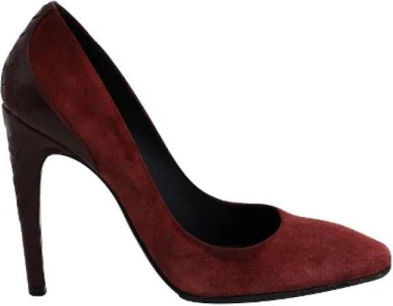 Bottega Veneta Vintage Pre-owned Suede heels Red Dames