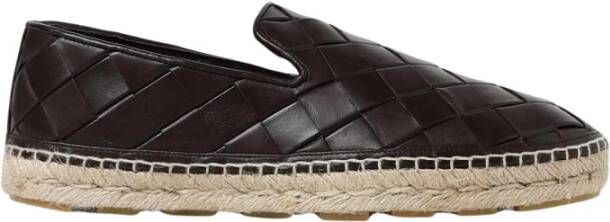 Bottega Veneta Zwarte geweven leren instap espadrilles