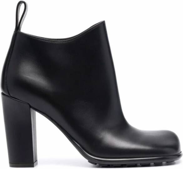 Bottega Veneta Zwarte Leren Enkellaars