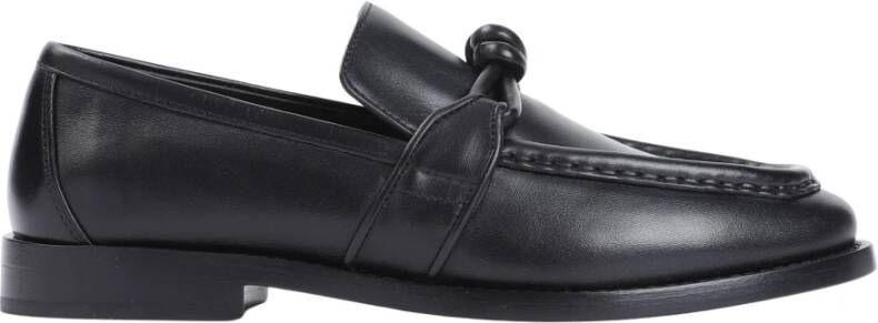 Bottega Veneta Zwarte Leren Loafer Schoenen