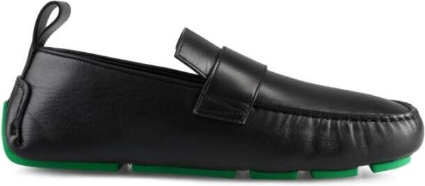 Bottega Veneta Zwarte Parkiet Loafer Schoenen