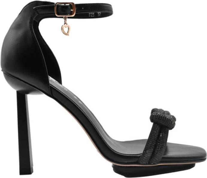 Braccialini Elegante Zwarte High Heel Sandalen Black Dames