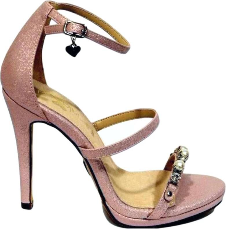 Braccialini Sandaal B2018 met 11 cm hiel steentjes Roze Dames