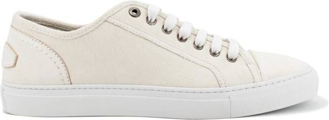 Brioni Italiaanse Suède Sneakers White Heren