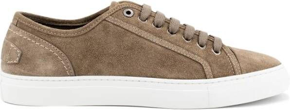 Brioni Italiaanse Suede Trainers Beige Heren