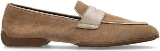 Brioni Suede Penny loafers Beige Heren