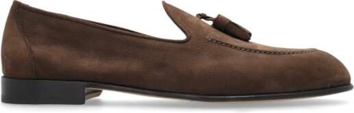 Brioni Suède schoenen Tassel type loafers Brown Heren