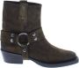 Bronx Moss Brushed Suede Boots met carre neus - Thumbnail 7